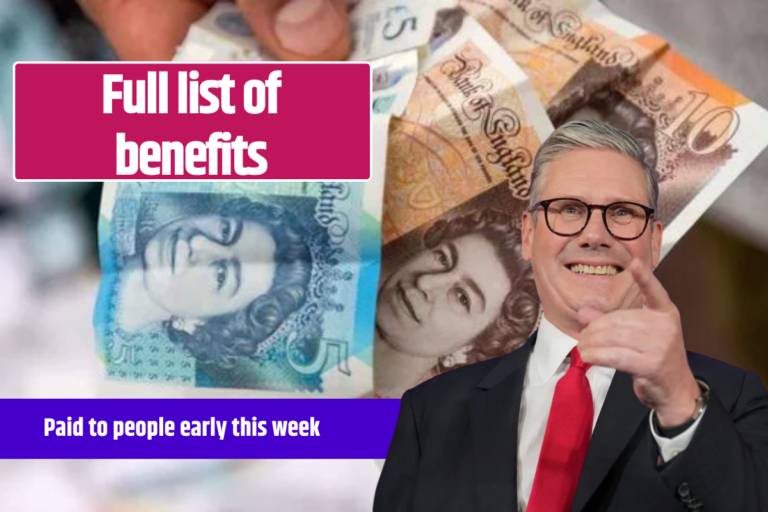 Full list of benefits that will be paid to people early this week