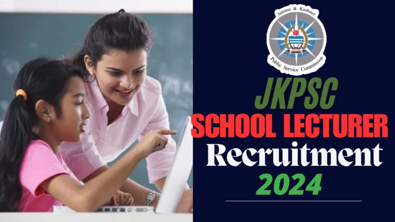 JKPSC School Lecturer Recruitment 2024