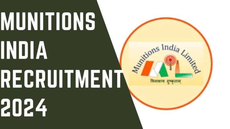 Munitions India Recruitment 2024