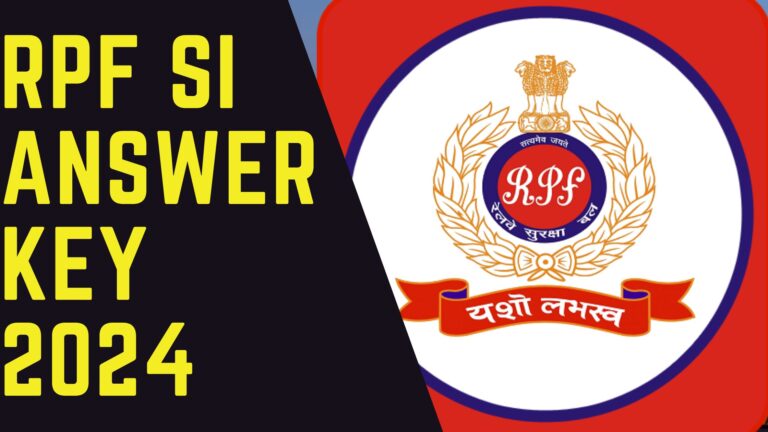 RPF SI Answer Key 2024