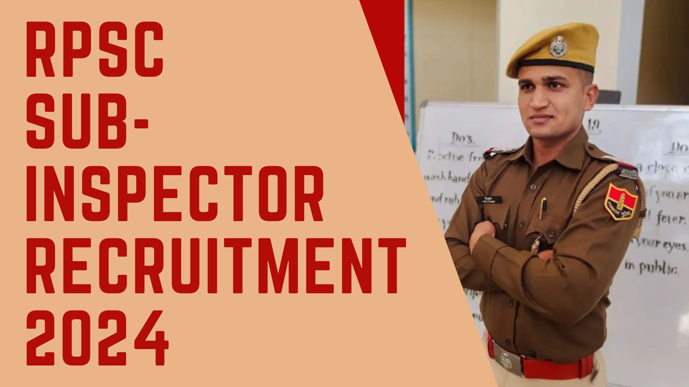 RPSC Sub-Inspector Recruitment 2024