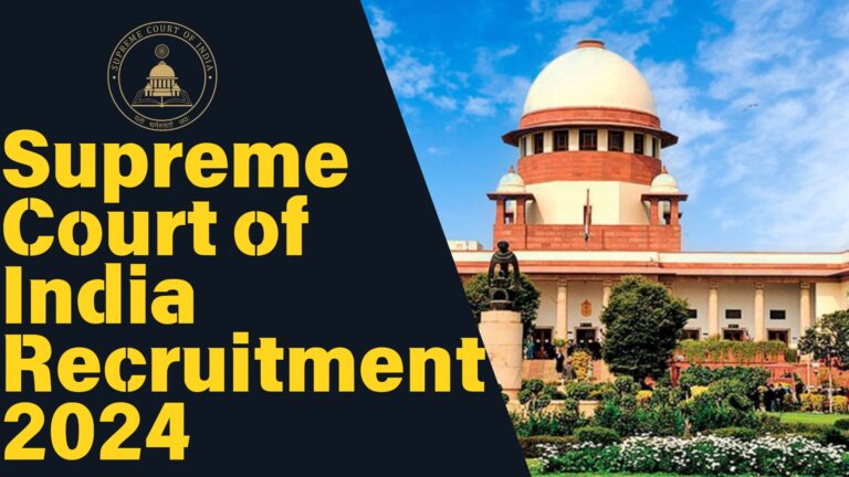 Supreme Court of India Recruitment 2024