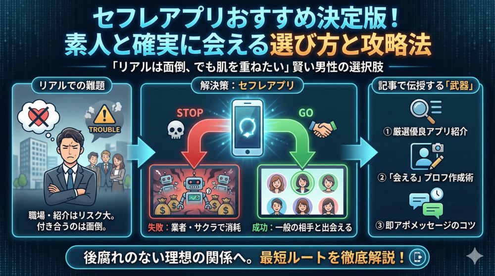 セフレアプリおすすめ決定版！素人と確実に会える選び方と攻略法
